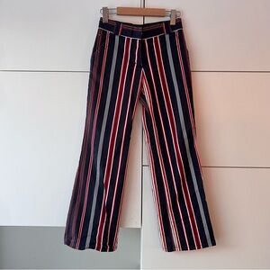 Tommy Hilfiger Red White Blue Striped Flared Pants